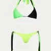 COLORBLOCKED STRING BIKINI SET