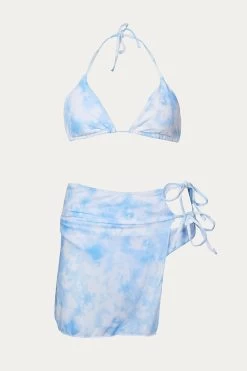 TIE-DYE THREE-PIECE BIKINI SET