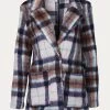 BRUSHED CHECKED SINGLE-BREASTED BLAZER JACKET