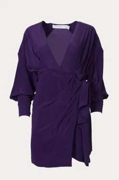 IRO INIMA DRAPED SILK WRAP DRESS