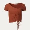 RUCHED CROPPED TOP