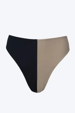 OLYMPUS TWO-TONE HIGH-LEG BIKINI BOTTOMS