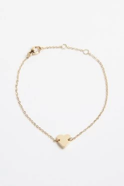ALYSSA GOLD-PLATED HEART BRACELET