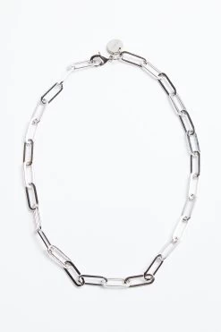 SILVER LARGE ELONGATED LINK CHAIN