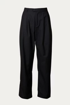 WHITLEY PLEATED TWILL WIDE-LEG PANTS