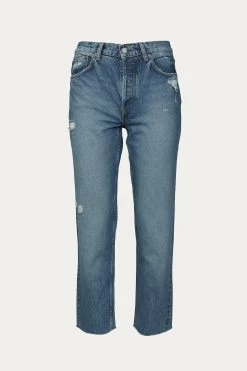 THE TOMMY CROPPED MID-RISE STRAIGHT-LEG JEANS