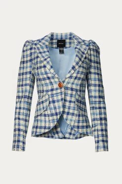 POUF SLEEVE ONE BUTTON BLAZER