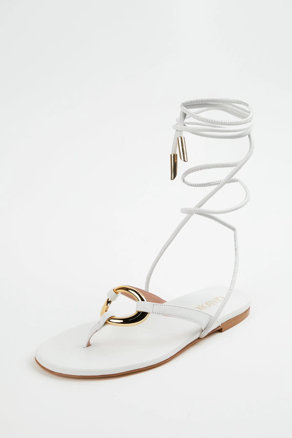 Gia Borghini LEVANTE FLAT LEATHER SANDALS 1 Gia Borghini LEVANTE FLAT LEATHER SANDALS