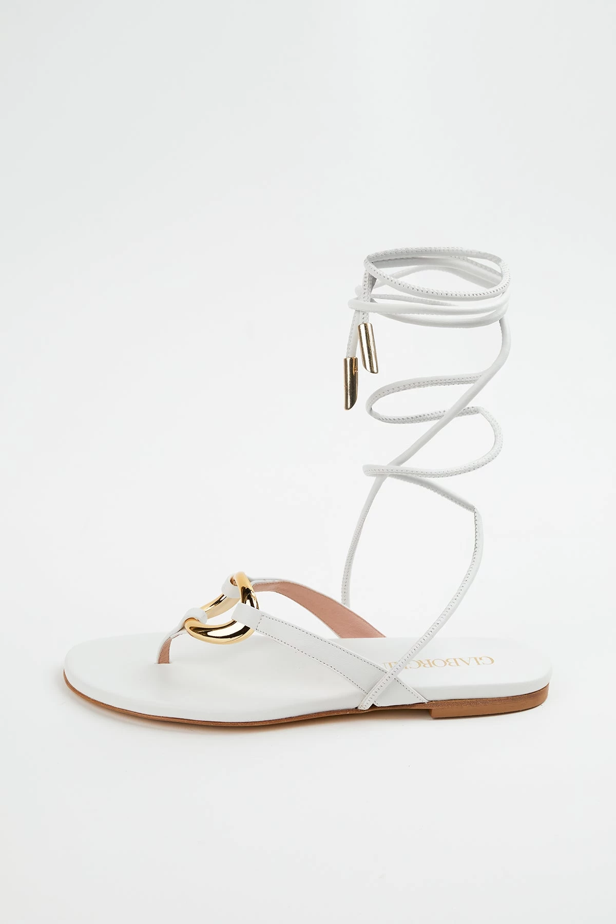 Gia Borghini LEVANTE FLAT LEATHER SANDALS 4 Gia Borghini LEVANTE FLAT LEATHER SANDALS - Image 4