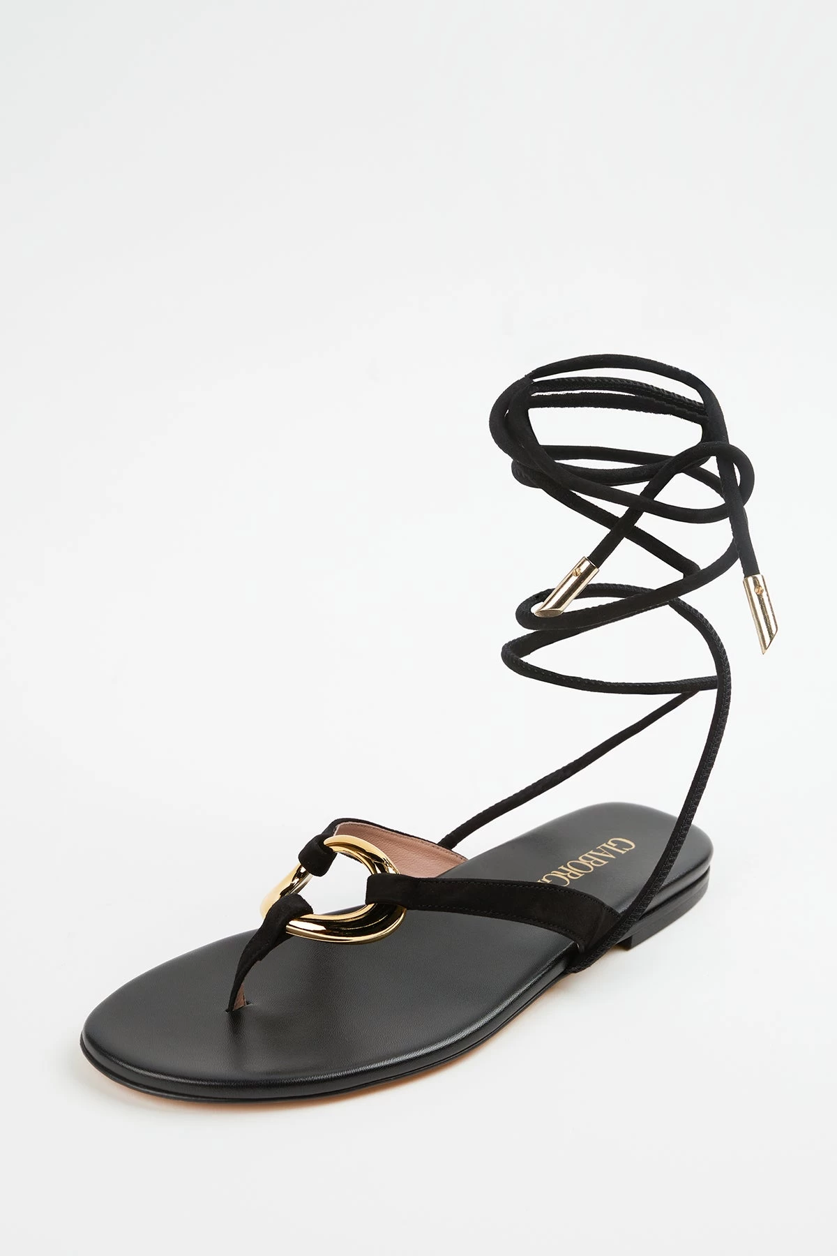 Gia Borghini LEVANTE FLAT SUEDE SANDALS 1 Gia Borghini LEVANTE FLAT SUEDE SANDALS