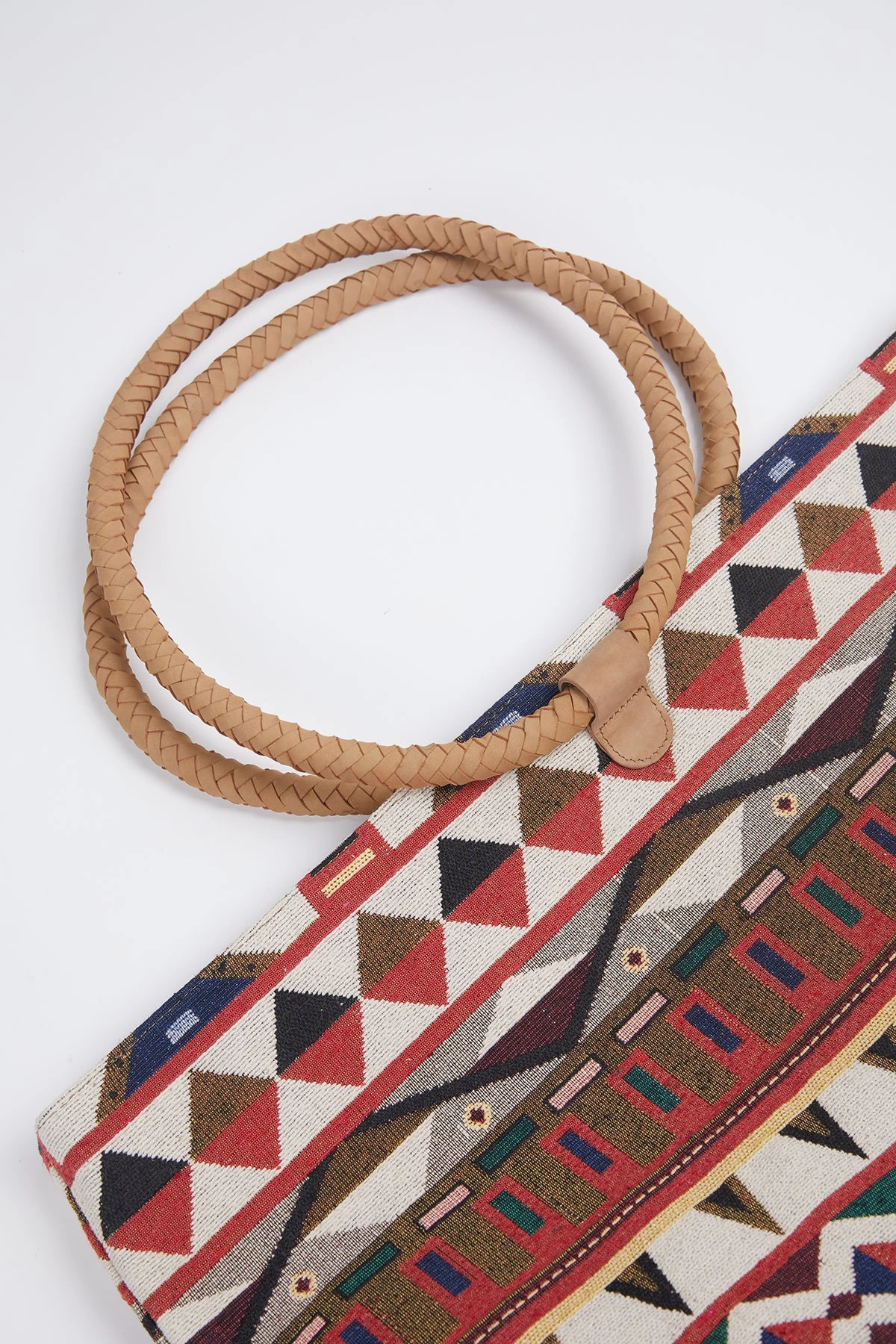 TULUM HANDLOOM LEATHER TOTE 3 TULUM HANDLOOM LEATHER TOTE - Image 3