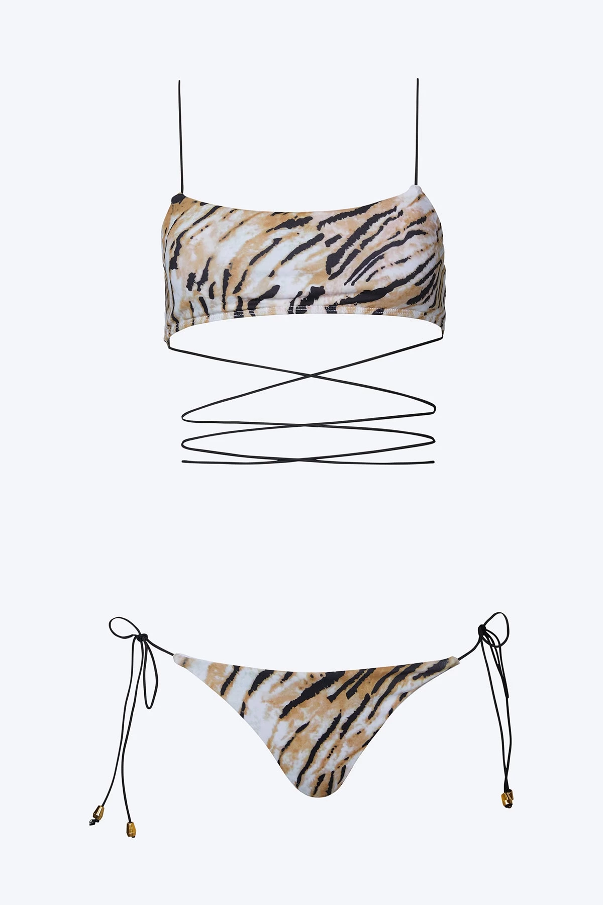 WRAP-AROUND TIGER-PRINT BIKINI SET 1 WRAP-AROUND TIGER-PRINT BIKINI SET