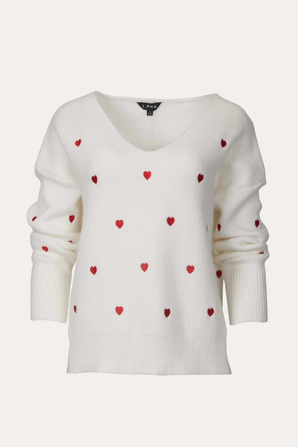 CROSS MY HEART EMBROIDERED SWEATER 1 CROSS MY HEART EMBROIDERED SWEATER