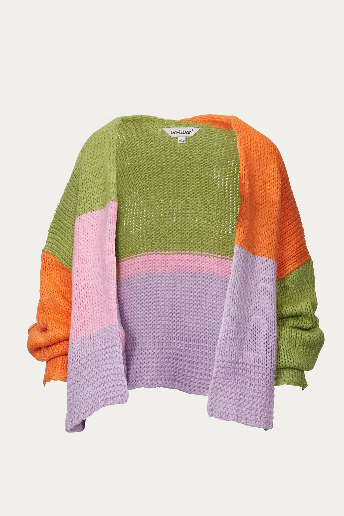 COLORBLOCK OPEN-FRONT CARDIGAN 1 COLORBLOCK OPEN-FRONT CARDIGAN