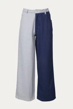 JENNY TWO-TONE HIGH-RISE WIDE-LEG JEANS