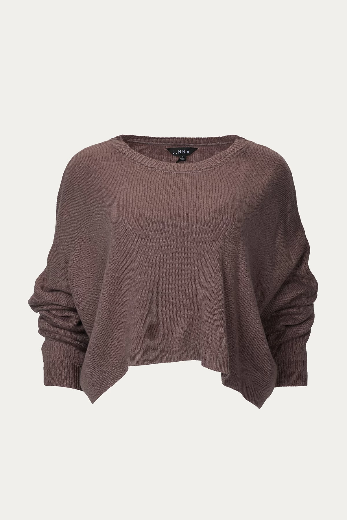 ESSENTIAL CROPPED CREW NECK BOXY SWEATER 1 ESSENTIAL CROPPED CREW NECK BOXY SWEATER
