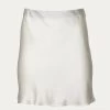 MADISON SILK-SATIN MINI SLIP SKIRT