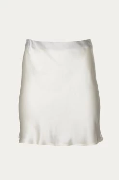 MADISON SILK-SATIN MINI SLIP SKIRT