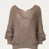 SLOUCHY LOW-BACK KNIT SWEATER