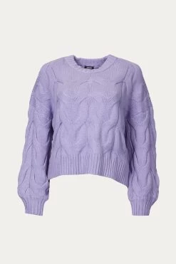 WIDE CANDY CABLE-KNIT SWEATER