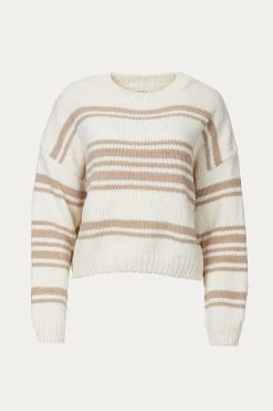 SLOUCHY CHENILLE STRIPED SWEATER