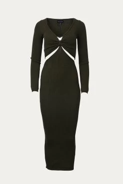 KNIT CUTOUT MAXI DRESS