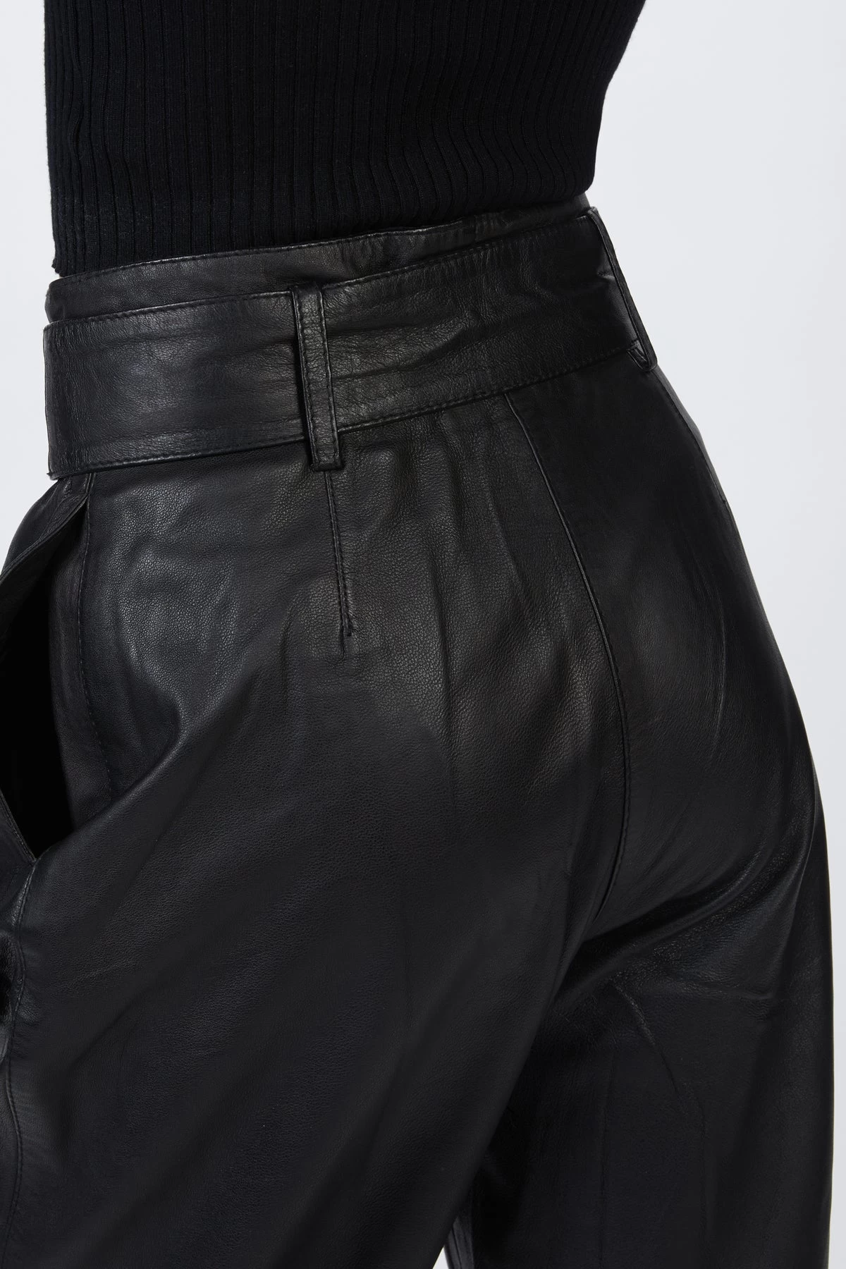 PLEATED LEATHER PANT 6 PLEATED LEATHER PANT - Image 6