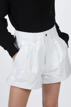 THE KOOPLES LEATHER WHITE SHORTS -Varley Store TheSilenceCoMarissaDec2020202764
