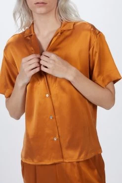 PRAGUE SILK-SATIN SHIRT -Varley Store TheSilenceCoMarissaDec2020202912