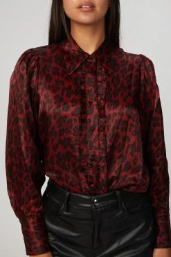 THE KOOPLES LEOPARD BUTTON DOWN -Varley Store TheSilenceCoModelEcommOct1920201978