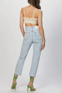 MSGM RIPPED-DETAILING CROPPED JEANS -Varley Store TheSilenceCoOnModelApril1202113694
