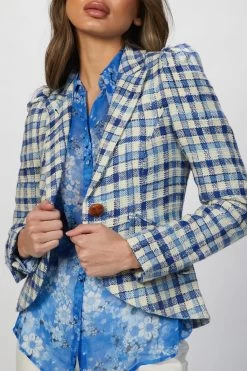 POUF SLEEVE ONE BUTTON BLAZER -Varley Store TheSilenceCoOnModelApril1202113843