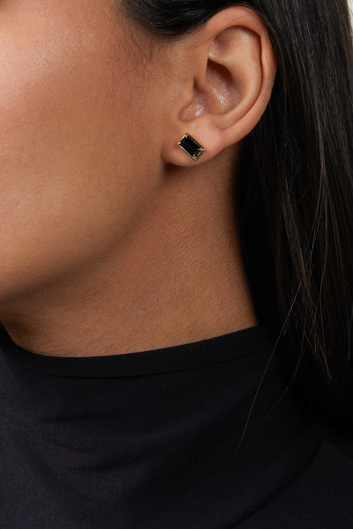 DIANA GEMSTONE STUDS BLACK ONYX 3 DIANA GEMSTONE STUDS BLACK ONYX - Image 3