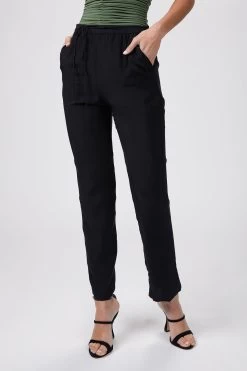 HARJO HIGH-RISE CUPRO-TWILL PANTS -Varley Store TheSilenceCoOnModelJan2620210139