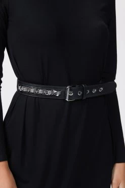 THE KOOPLES LEATHER BELT WITH CHAIN 12 THE KOOPLES LEATHER BELT WITH CHAIN -Varley Store TheSilenceCoOnModelJan2620210243