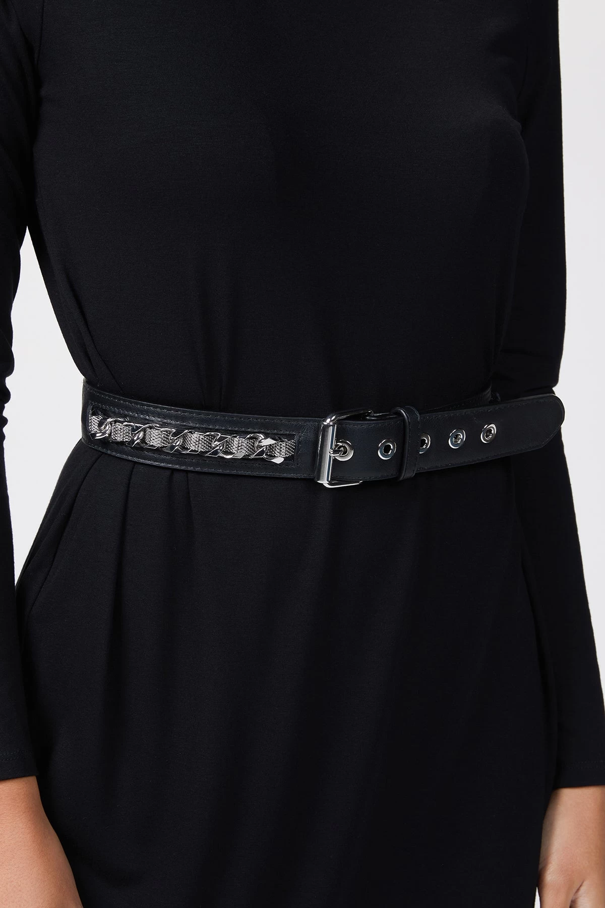 THE KOOPLES LEATHER BELT WITH CHAIN 5 THE KOOPLES LEATHER BELT WITH CHAIN - Image 5