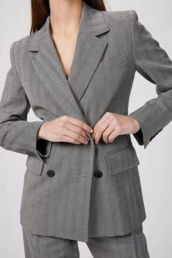 THE KOOPLES HERRINGBONE JACKET -Varley Store TheSilenceCoOnModelJan2620210789