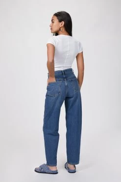 THE TOBY HIGH-RISE STRAIGHT-LEG JEANS -Varley Store TheSilenceCoOnModelJan2620210797