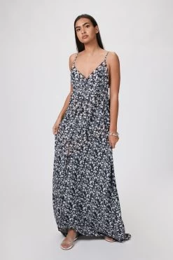LONG FLORAL DRESS -Varley Store TheSilenceCoOnModelJan2620210930