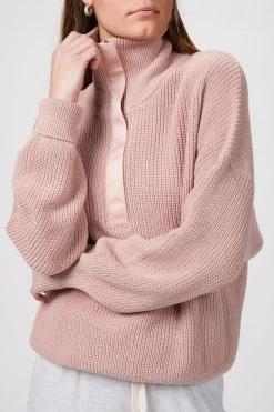 Varley AXTELL HALF ZIP KNIT PULLOVER -Varley Store TheSilenceCoOnModelJan2620211030