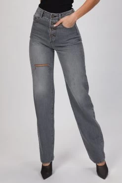 VINTAGE CUT DENIM PANTS -Varley Store TheSilenceCoOnModelMarch28202111992