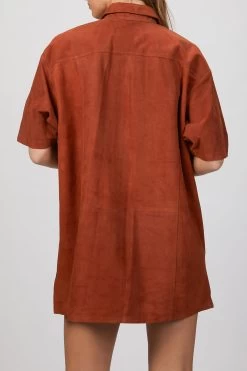 SUEDE SHIRT DRESS -Varley Store TheSilenceCoOnModelMarch28202112106