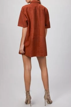 SUEDE SHIRT DRESS -Varley Store TheSilenceCoOnModelMarch28202112109