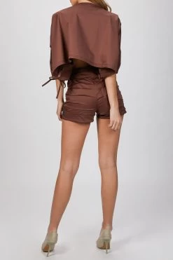 RUCHED MINI SHORTS -Varley Store TheSilenceCoOnModelMarch28202112190