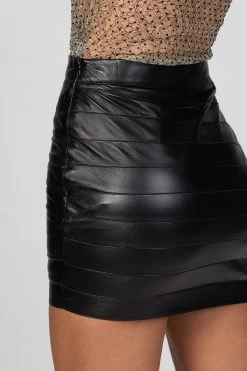 LAYERED MINI LEATHER SKIRT 10 LAYERED MINI LEATHER SKIRT -Varley Store TheSilenceCoOnModelMarch28202112230