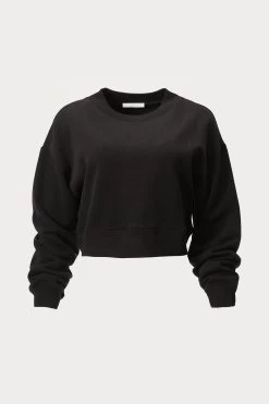THE JONI CROPPED COTTON-JERSEY CREWNECK SWEATSHIRT
