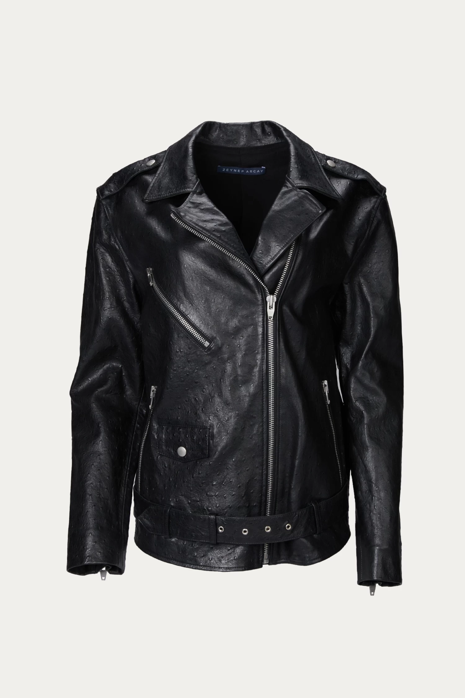 OVERSIZED LEATHER BIKER JACKET 1 OVERSIZED LEATHER BIKER JACKET