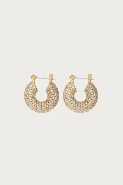 Luv AJ PAVE MINI DONUT HOOPS