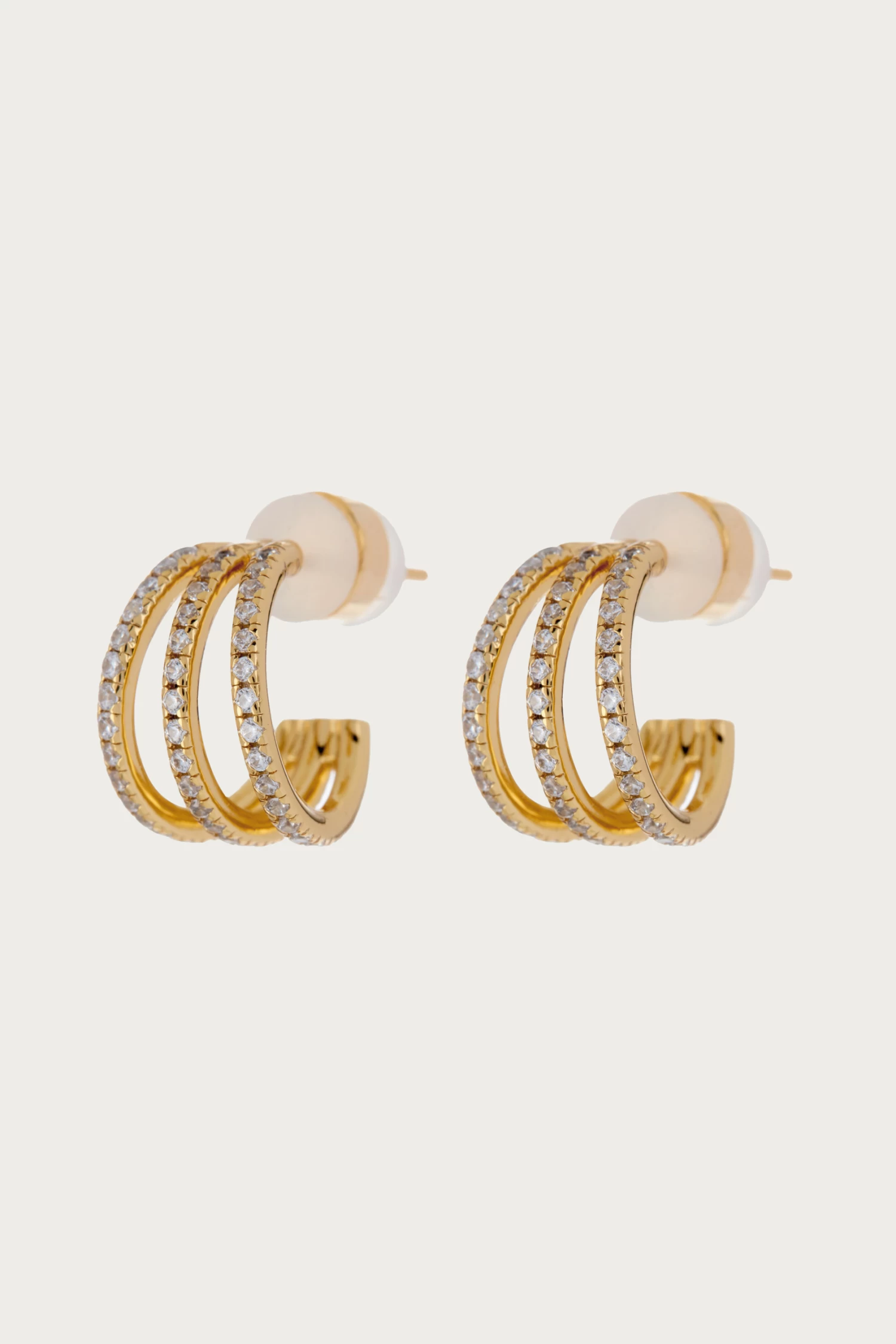 Luv AJ PAVE BABY BASTILLE HOOPS 1 Luv AJ PAVE BABY BASTILLE HOOPS