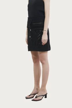 CROCHET KNIT MINI SKIRT -Varley Store mediumgreyswatch2 1a81fd14 9a42 481e b732 2367fc258be8